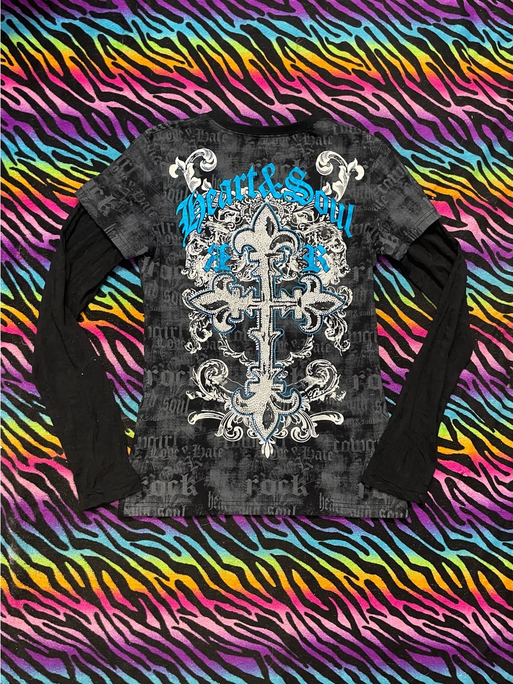 Y2k Vintage Rock & Roll Cowgirl Affliction Thermal Long Sleeve
